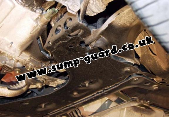 Steel sump guard for Nissan Tiida