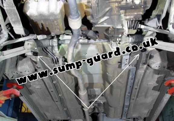 Steel sump guard for the protection of the engine and the gearbox for Suzuki Wagon R+