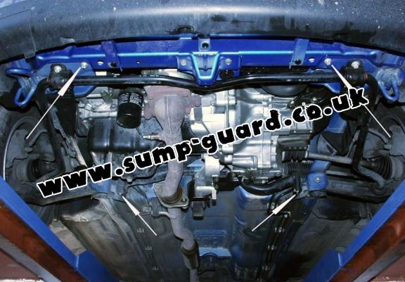 Steel sump guard for the protection of the engine and the gearbox for Suzuki Ignis
