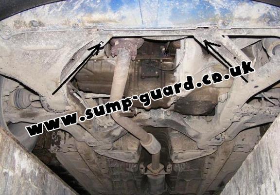 Steel sump guard for Vauxhall Vectra B