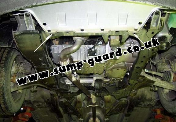 Steel sump guard for the protection of the engine and the gearbox for Saab 9-3