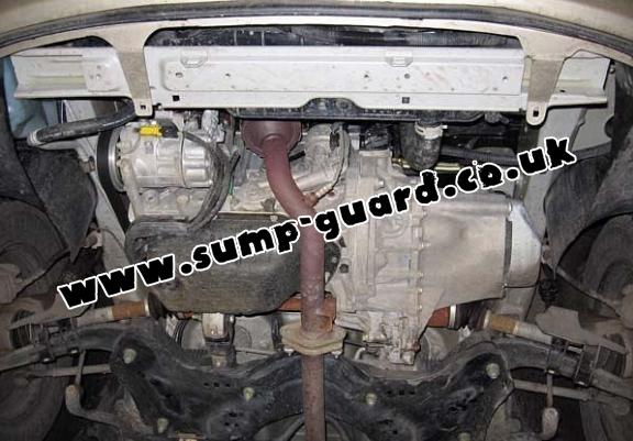 Steel sump guard for Peugeot 206