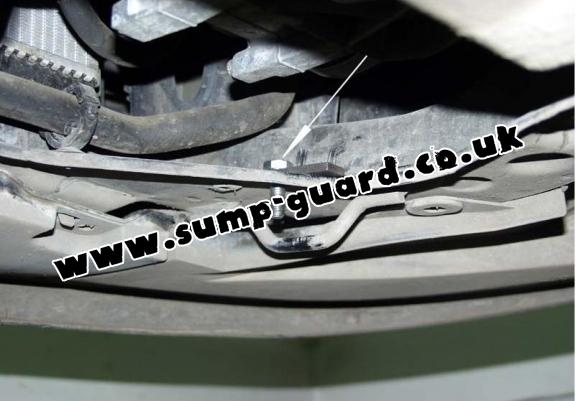 Steel sump guard for Peugeot 607