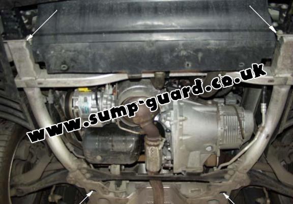 Steel sump guard for Peugeot 407