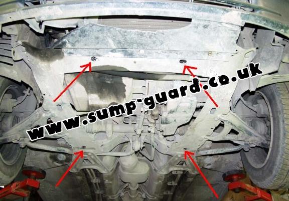 Steel sump guard for Nissan Kubistar