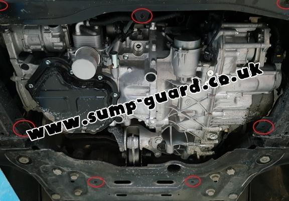 Steel sump guard for Nissan Townstar