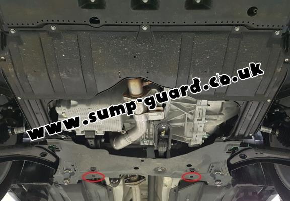 Steel sump guard for the protection of the engine and the gearbox for Suzuki S-Cross