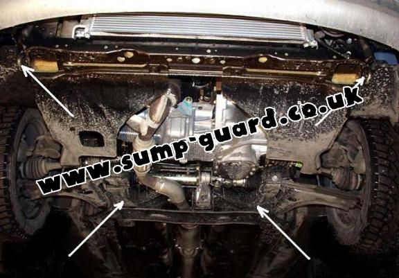 Steel sump guard for Daewoo Nubira