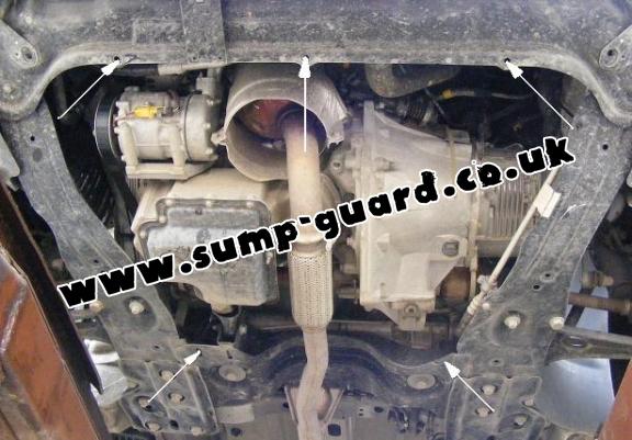 Steel sump guard for the protection of the engine and the gearbox for Peugeot Expert