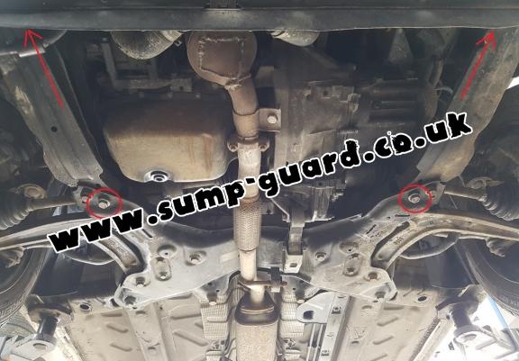 Steel sump guard for Fiat 500