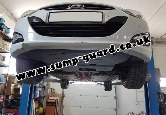 Steel sump guard for the protection of the engine and the gearbox for Hyundai i40