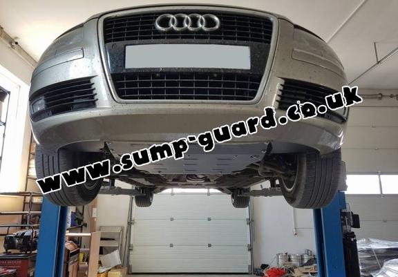 Steel sump guard for Audi A8