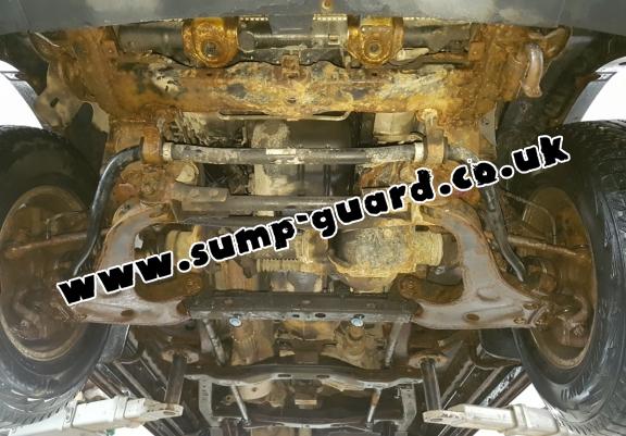 Steel sump guard for the protection of the engine and the radiator for Mitsubishi Shogun Sport 1