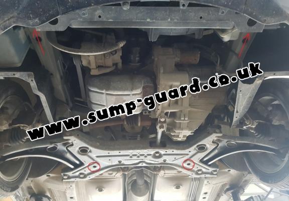Steel sump guard for the protection of the engine and the gearbox for Smart FourFour petrol