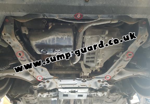 Steel sump guard for the protection of the engine and the gearbox for Volvo S60