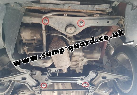 Steel sump guard for VW Golf 3