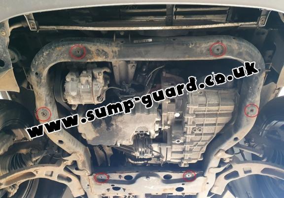 Aluminum sump guard for Volkswagen Volkswagen Transporter T6 Caravelle