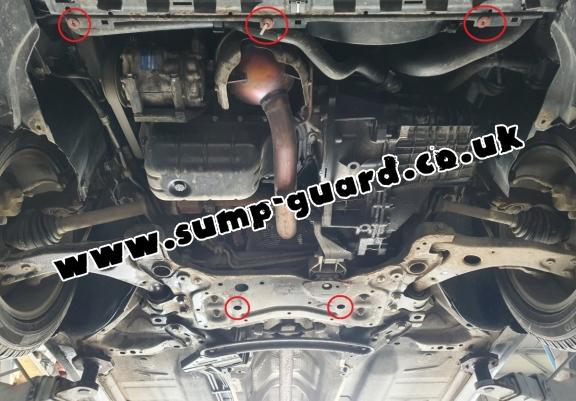 Steel sump guard for Volvo V50