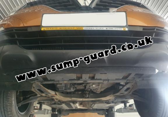 Steel sump guard for the protection of the engine and the gearbox for Renault Clio 3