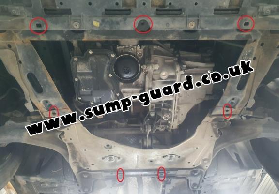 Steel sump guard for the protection of the engine and the gearbox for Renault Clio 4