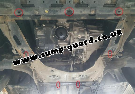 Steel sump guard for the protection of the engine and the gearbox for Renault Clio 3