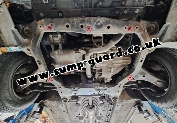 Steel sump guard for Hyundai Accent