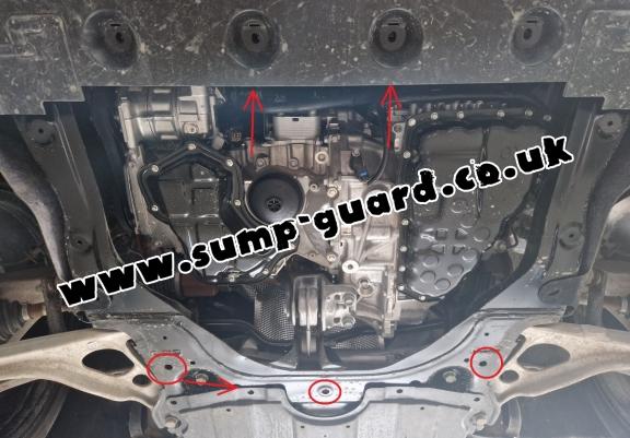 Steel sump guard for Nissan X-Trail T33