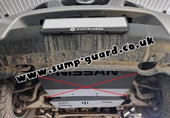 Steel sump guard for Nissan Navara