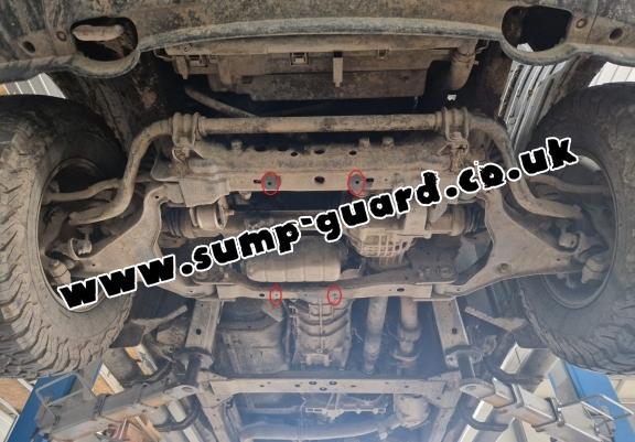 Steel sump guard for Nissan Navara