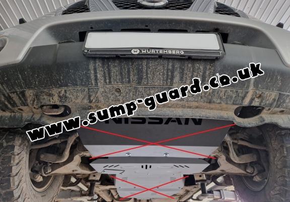 Steel sump guard for Nissan Navara