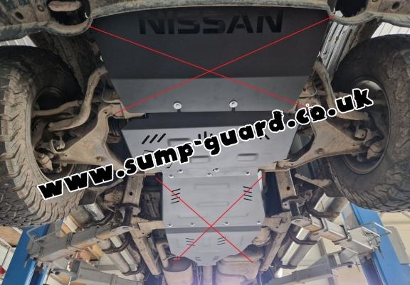 Steel sump guard for Nissan Navara