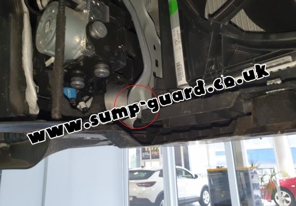 Steel sump guard for Peugeot 208