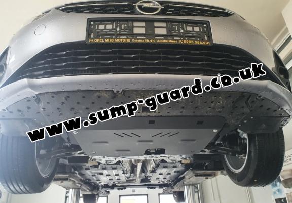 Steel sump guard for Peugeot 208