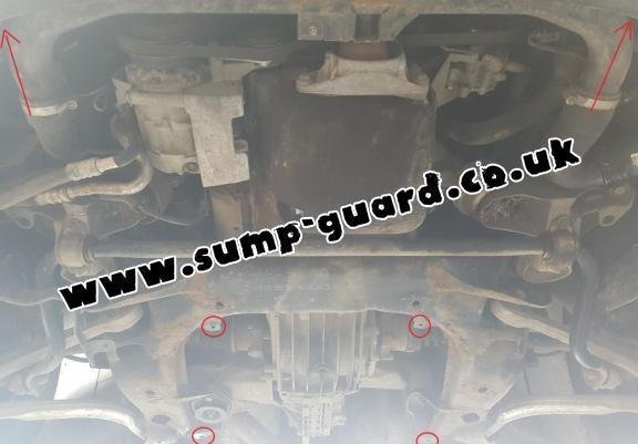 Steel sump guard for Audi A4  B6