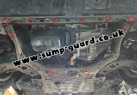 Steel sump guard for Mazda 2