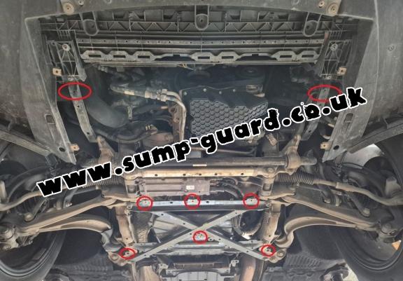 Steel sump guard for Porsche Macan