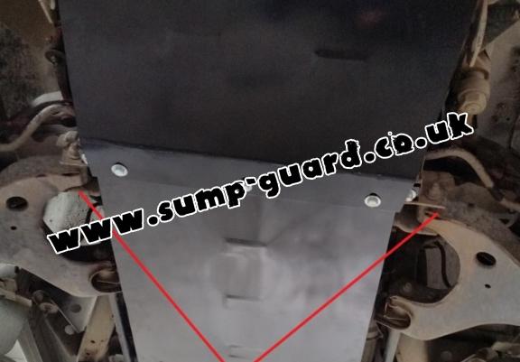 Steel sump guard for the protection of the engine and the radiator for Nissan Pick Up
