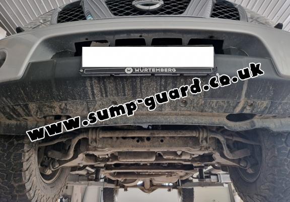 Aluminum radiator guard for Nissan Navara D40