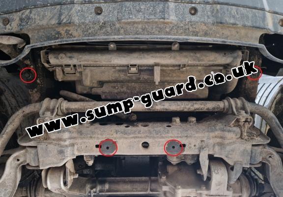 Aluminum radiator guard for Nissan Navara D40