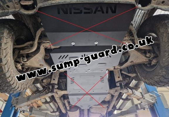Aluminum sump guard for Nissan Pathfinder