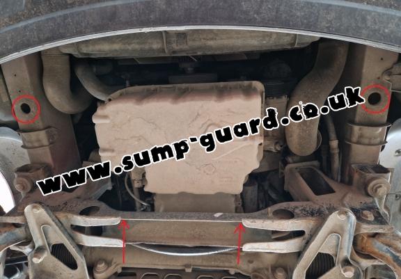 Aluminum sump guard for the protection of the engine and the gearbox for Volkswagen Crafter