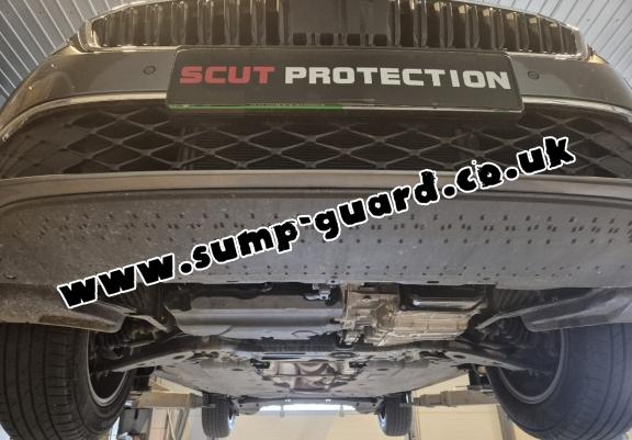 Steel sump guard for the protection of the engine and the gearbox for Skoda Octavia 3 - manual gearbox