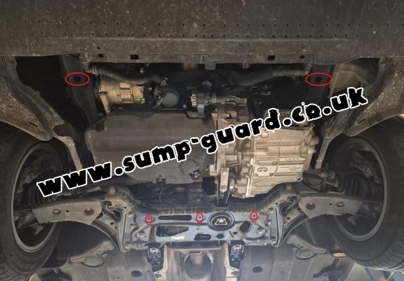 Steel sump guard for the protection of the engine and the gearbox for Skoda Octavia 3 - manual gearbox