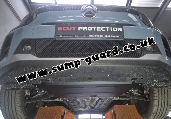 Steel sump guard for Vauxhall Frontera