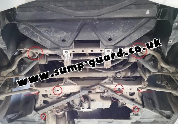 Steel sump guard for BMW Seria 3 E90/91/92