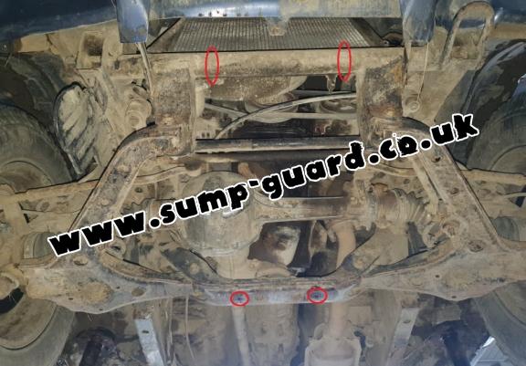 Steel sump guard for Suzuki X90