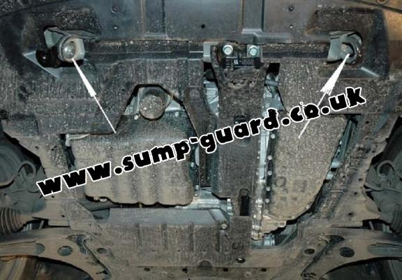 Steel sump guard for the protection of the engine and the gearbox for Mitsubishi ASX