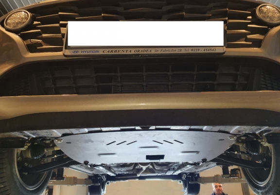 Steel sump guard for Hyundai i10