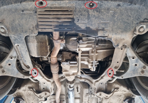 Steel sump guard for Hyundai Tucson