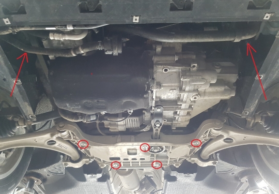 Steel sump guard for Audi Q2